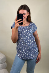 Nova Skipper Blue Floral Print Top