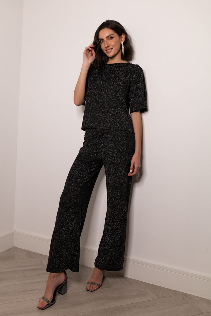 Kanva Black Glitter Trousers