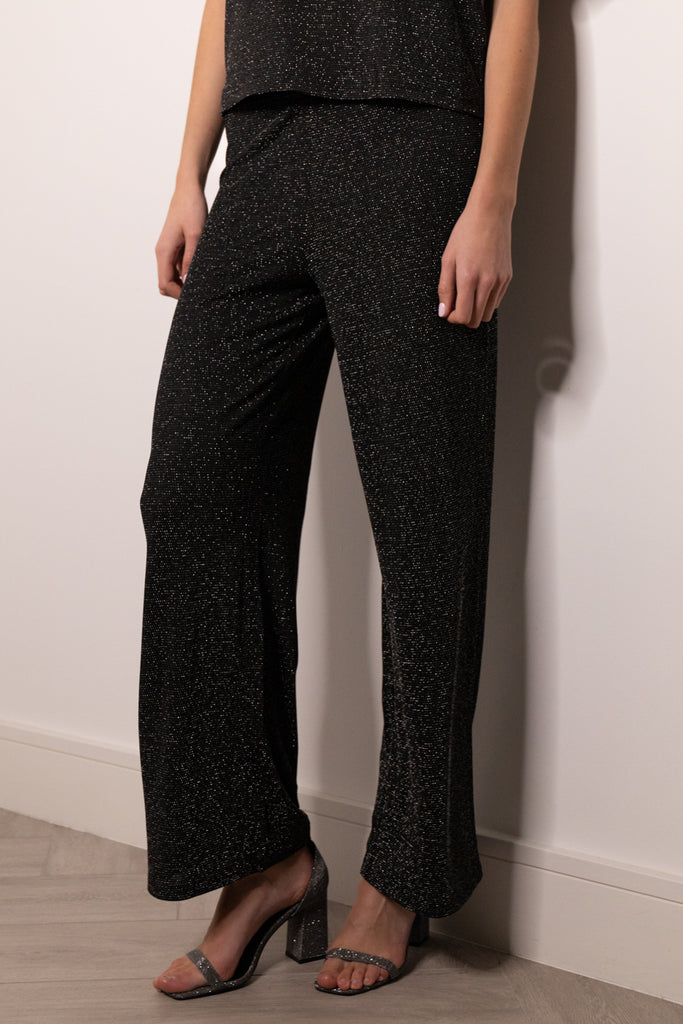 Kanva Black Glitter Trousers