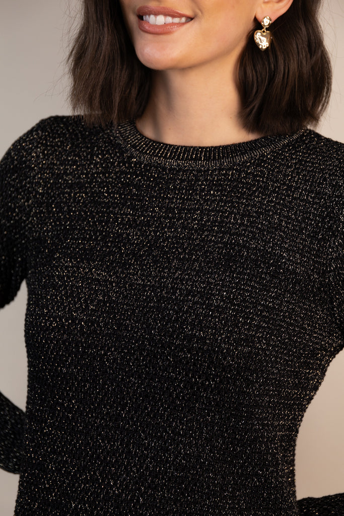 Black Dalo Glitter Knit