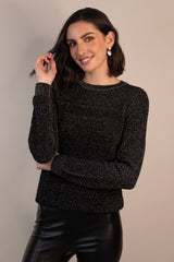 Black Dalo Glitter Knit