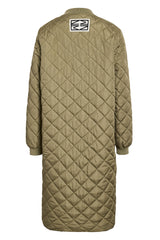 Gilly Quilted Green Zip Coat