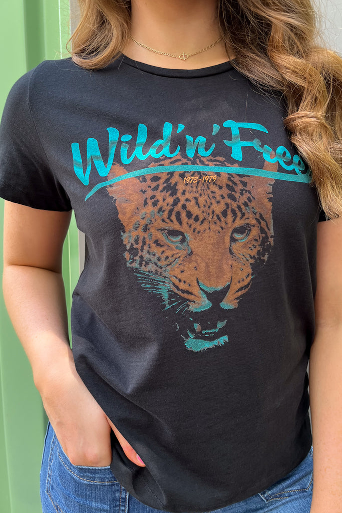 Nate Graphic Print Black Tee