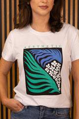 Maggie Black & Green Floral Graphic Tee