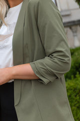 Boss Green Ruched Sleeve Blazer