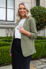 Boss Green Ruched Sleeve Blazer