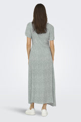 Ancona V-Neck Lily Pad Green Floral Dress