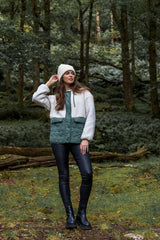 Adita Green & Cream Teddy Jacket