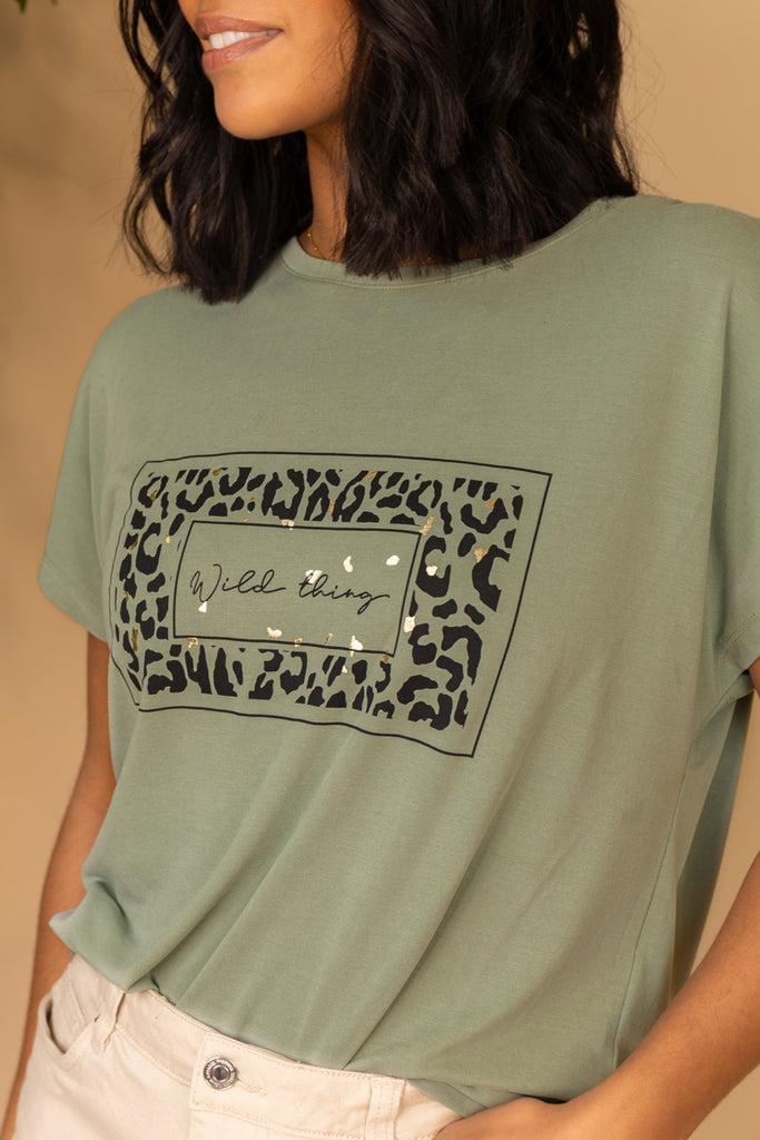 Free Life Lily Green Graphic Tee