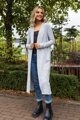 City Light Grey Melange Long Cardigan