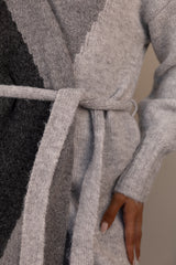 Gro Grey Colour Block Cardigan