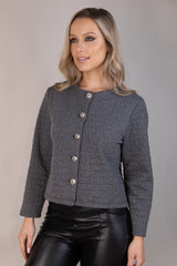 Matilda Grey Buttoned Cardigan