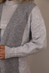 Gro Grey Colour Block Cardigan