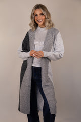 Gro Grey Colour Block Cardigan