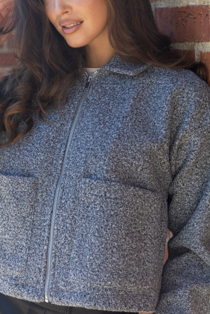 Jadas Grey Boucle Jacket