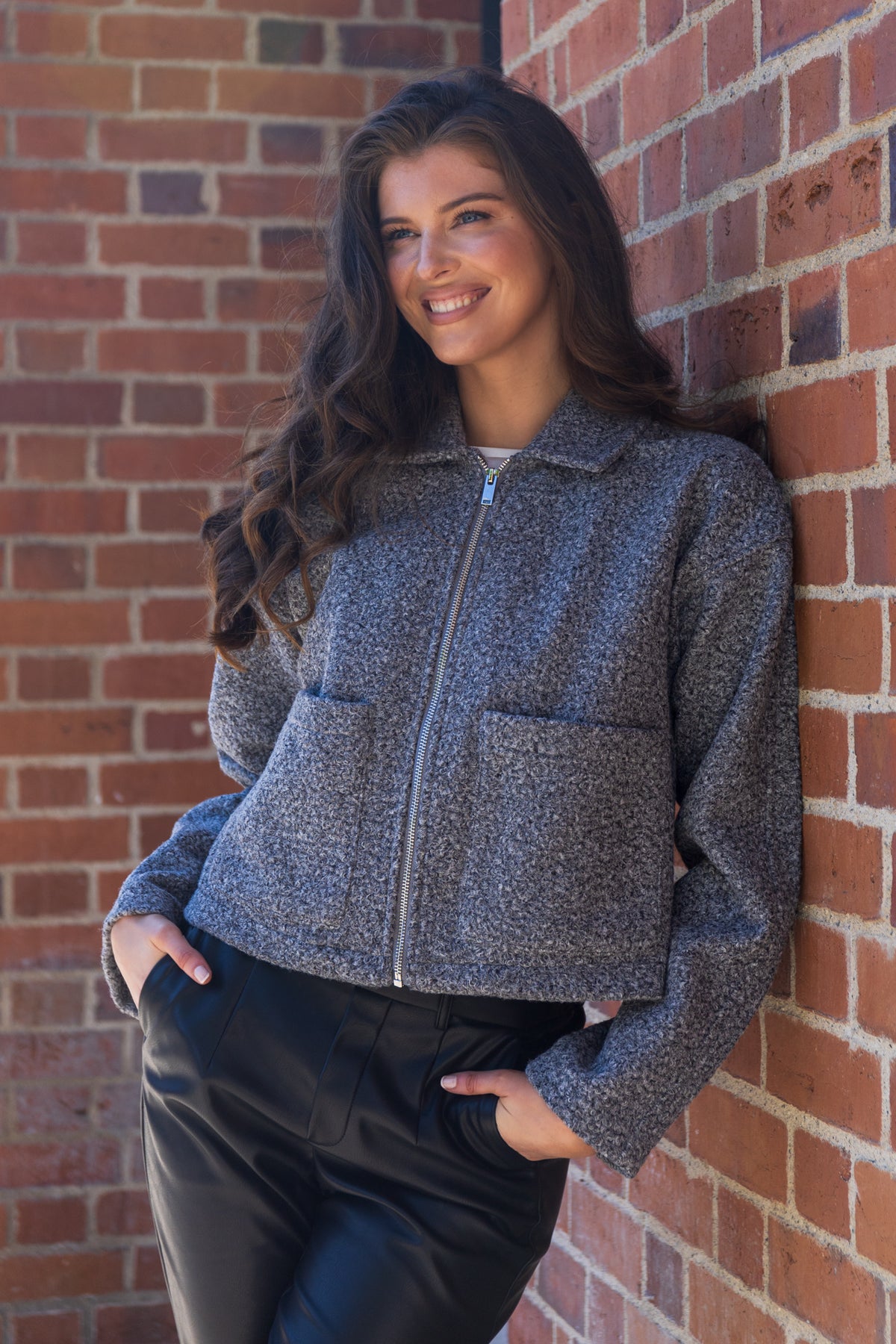 Jadas Grey Boucle Jacket