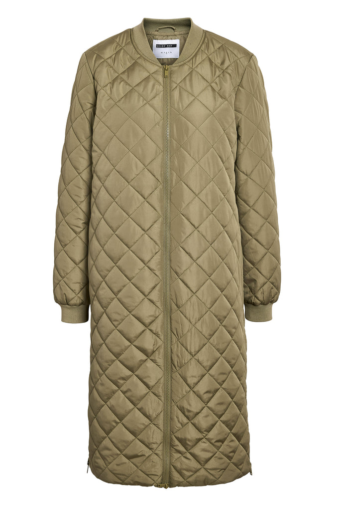 Gilly Quilted Green Zip Coat