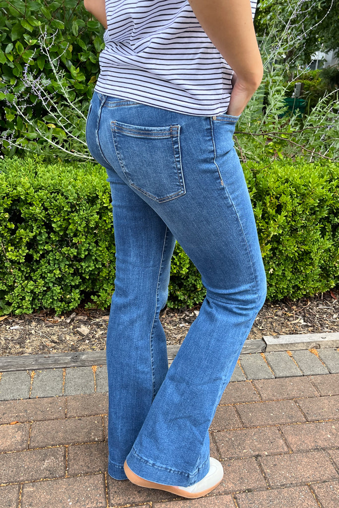 Blush Mid Rise Medium Blue Denim Jeans