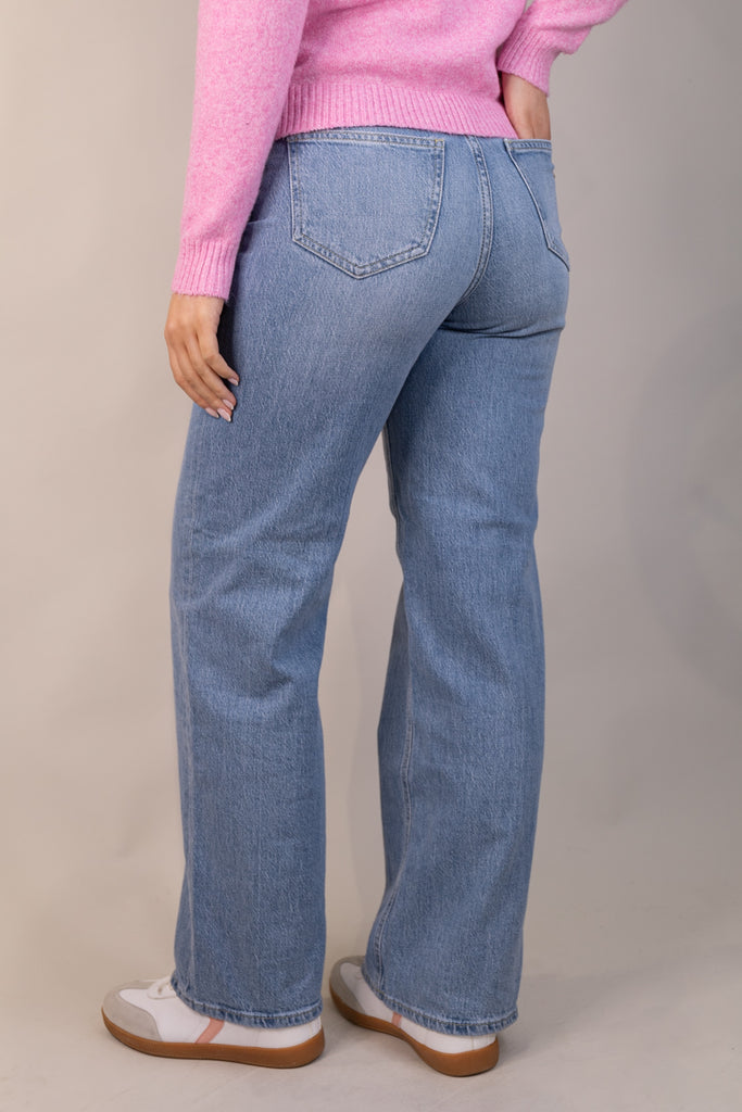 Tessa Medium Blue Denim Wide Leg Jean