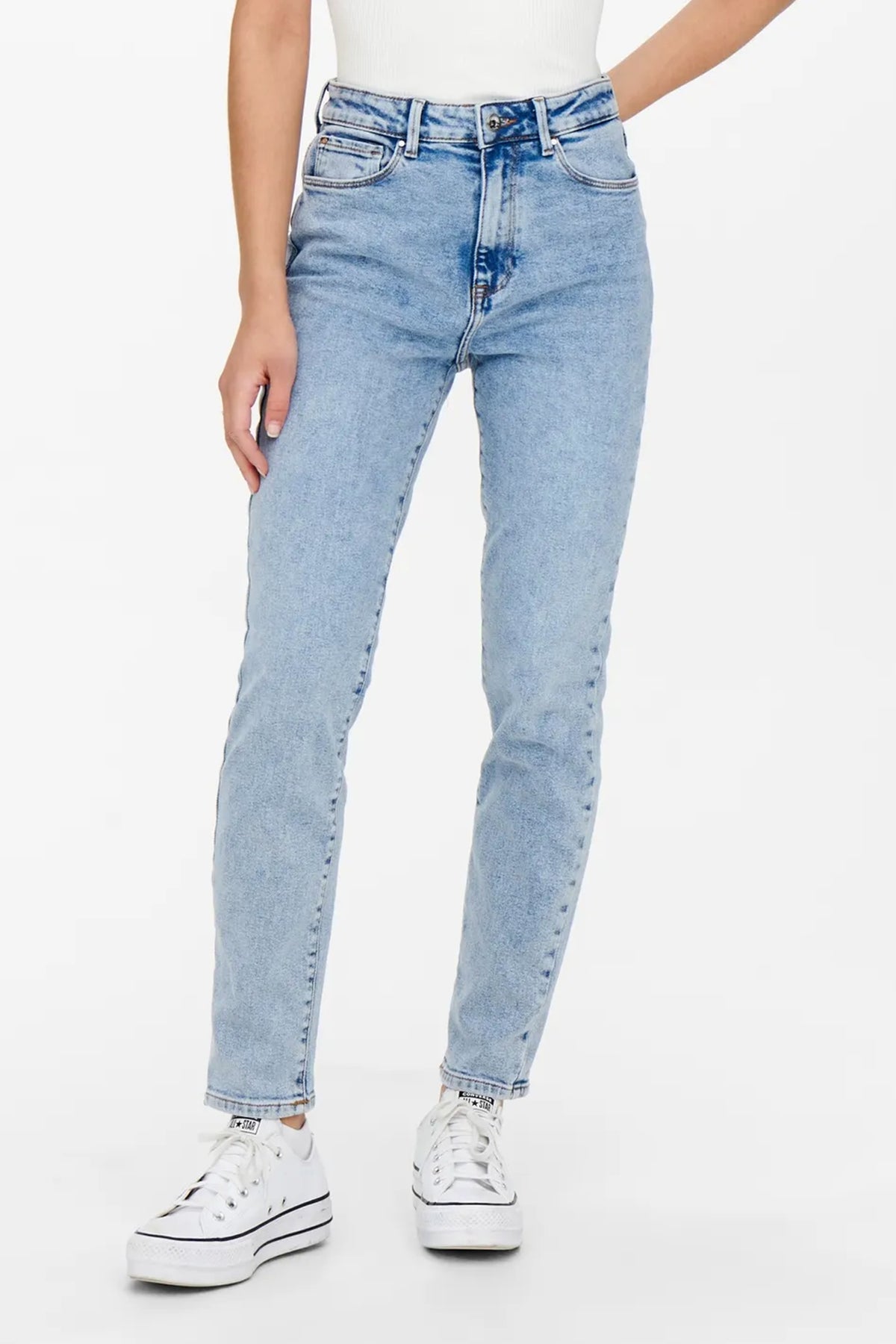 Emily Light Blue Stretch High Waisted Jeans