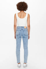 Emily Light Blue Stretch High Waisted Jeans