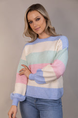 Latia Stripe O-Neck Knit