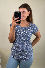 Nova Skipper Blue Floral Print Top