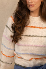 Nelia Multi Stripe Birch Knit