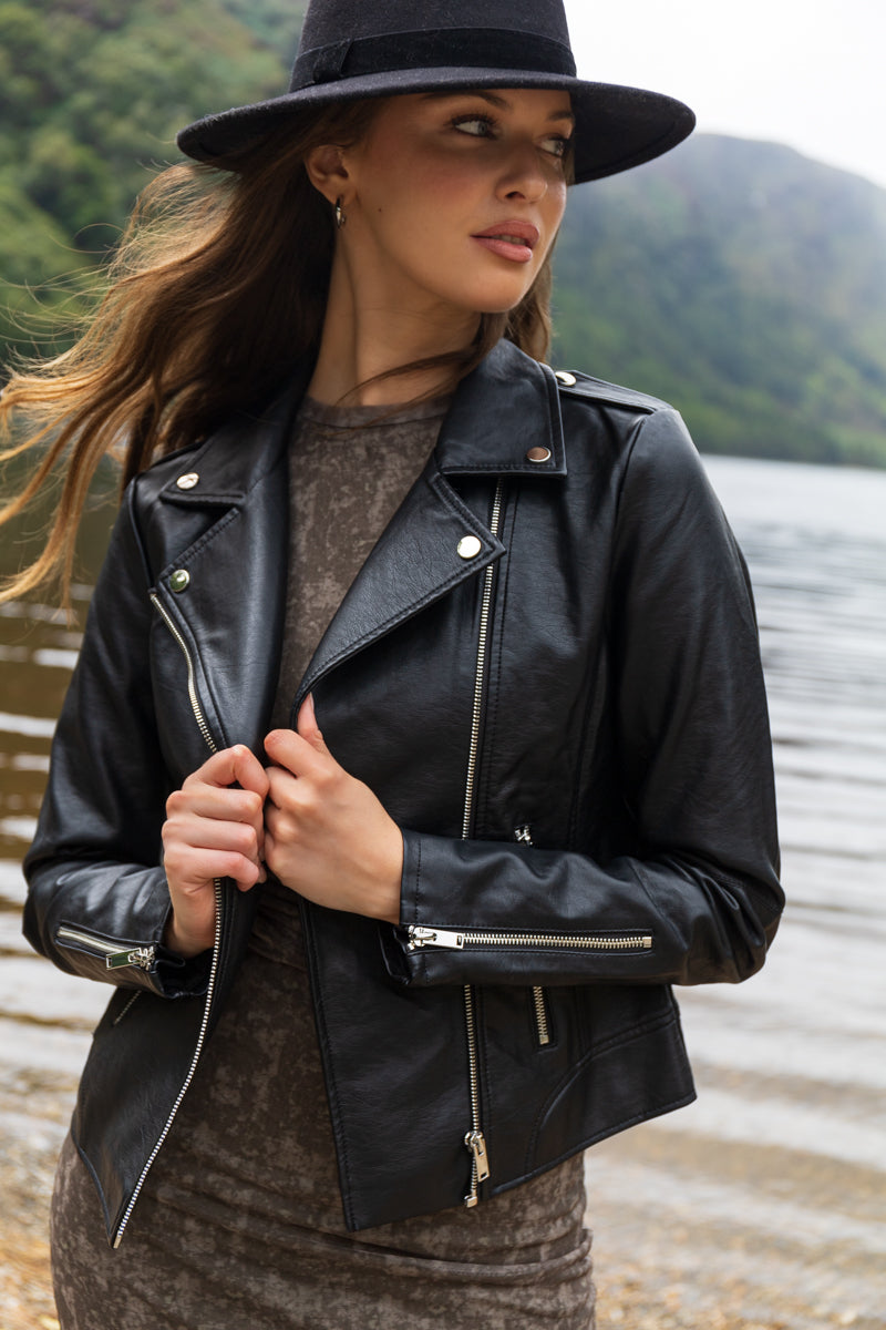 Cara Faux Leather Jacket