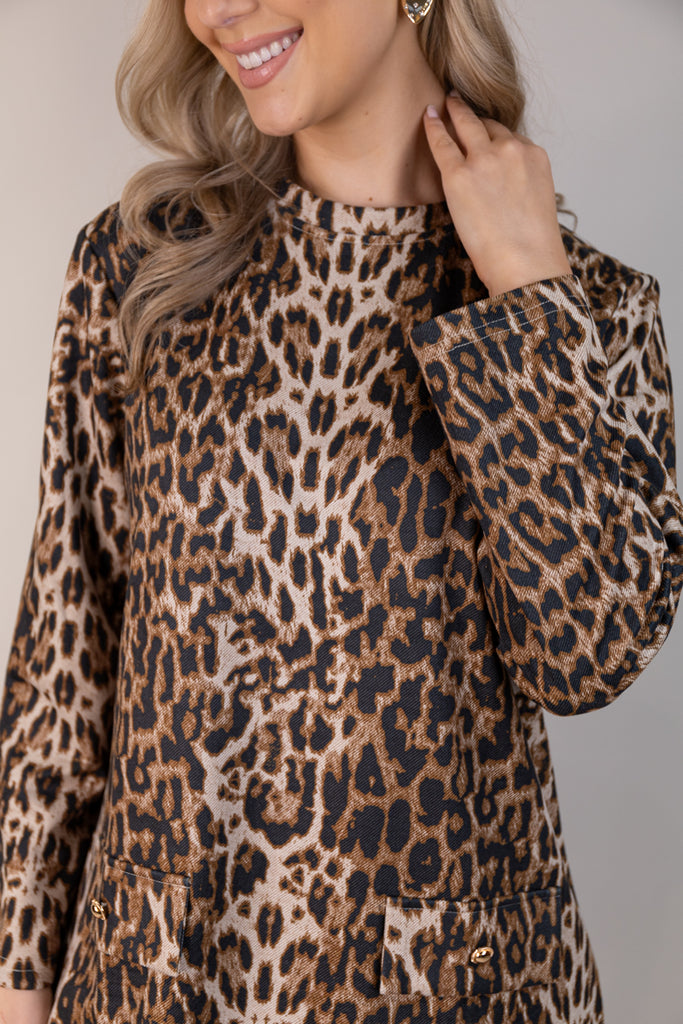 Kat Leopard Animal Print Dress