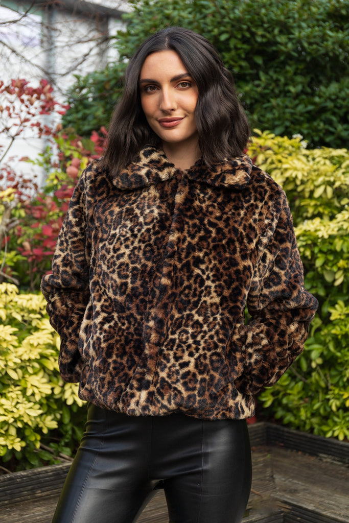 Eve Faux Fur Leopard Print Jacket