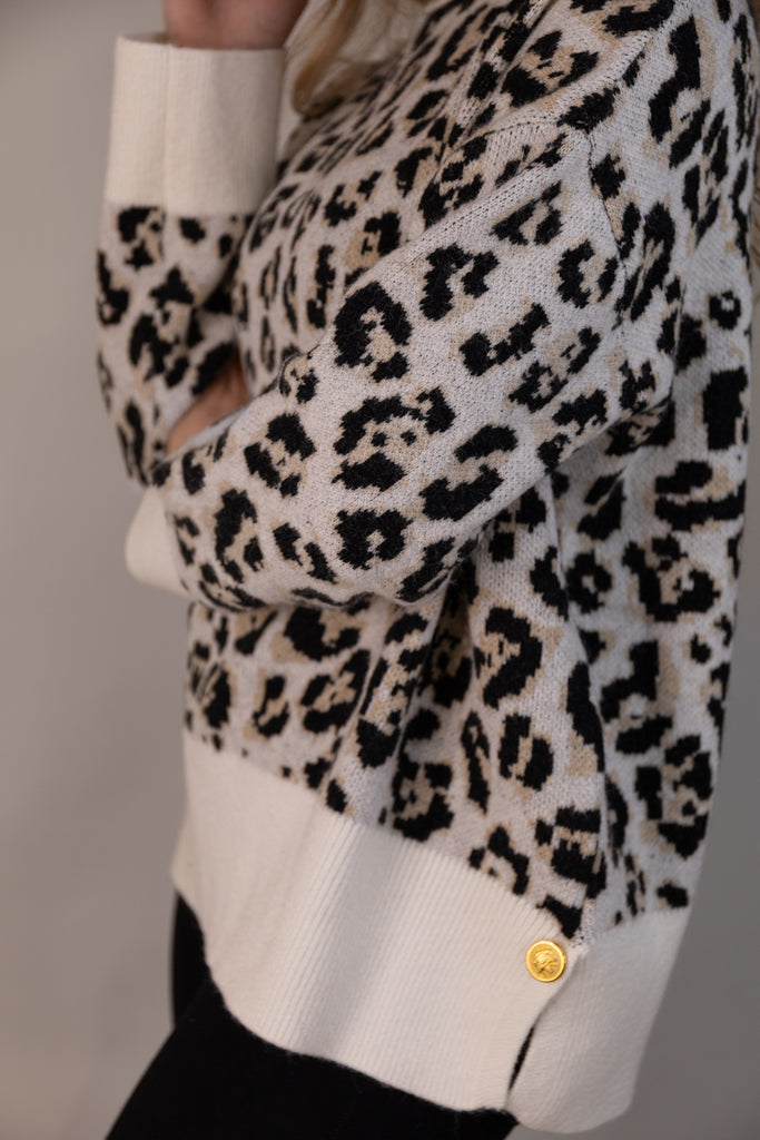 Scarlett Leopard Roll Neck