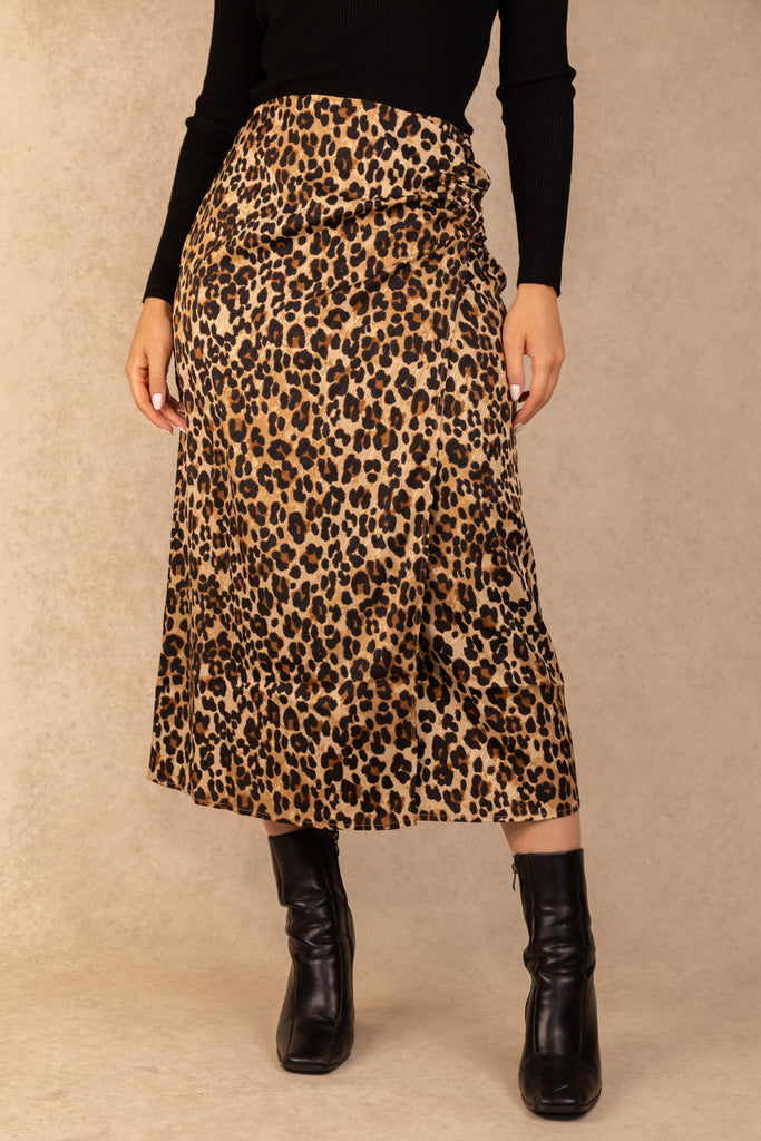 Verena High Waisted Leopard Skirt