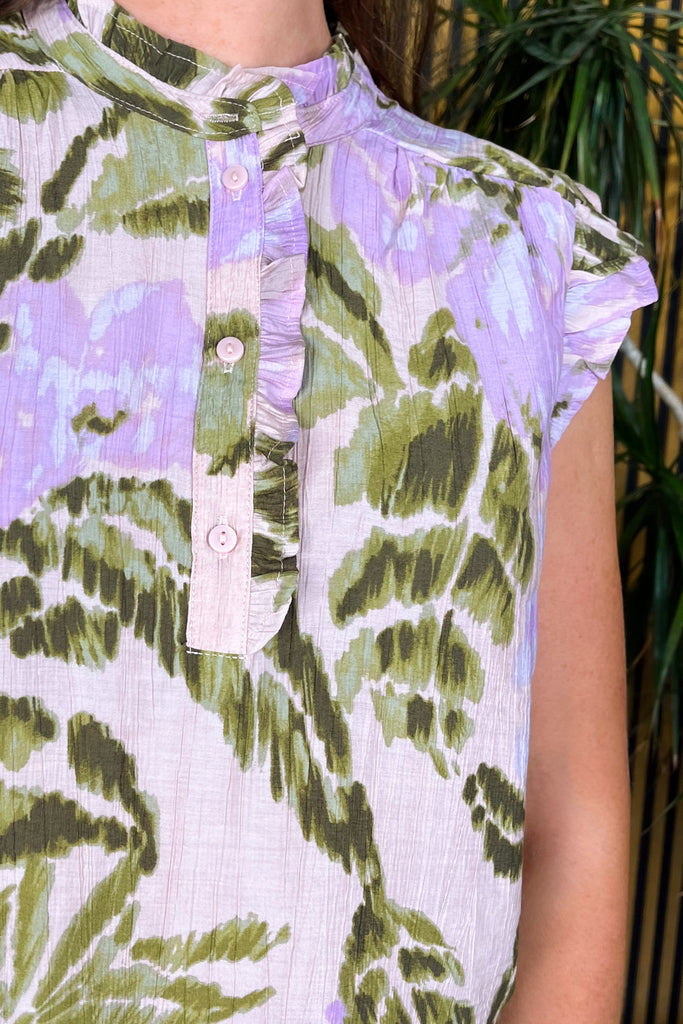 Billy Orchid Bloom Frill Top