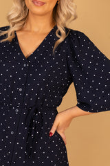 Josie Navy Polka Dot Dress