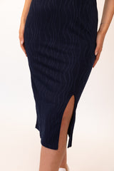 Ellie Navy Rope Midi Dress