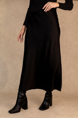 Ellette Black Slip Skirt