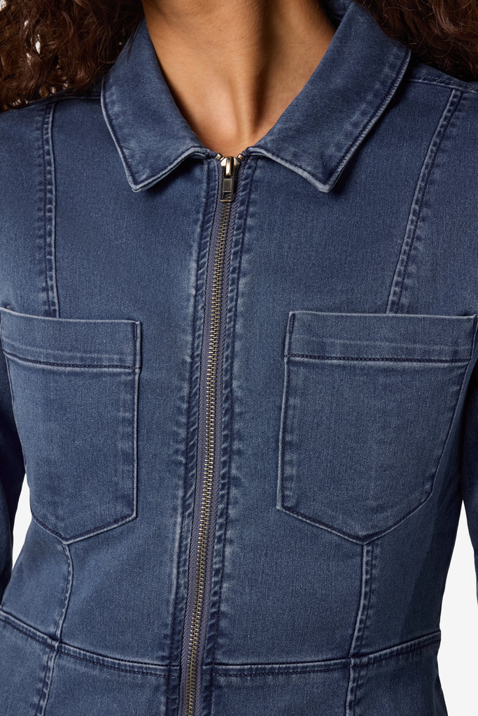 Nise Blue Denim Zip Dress