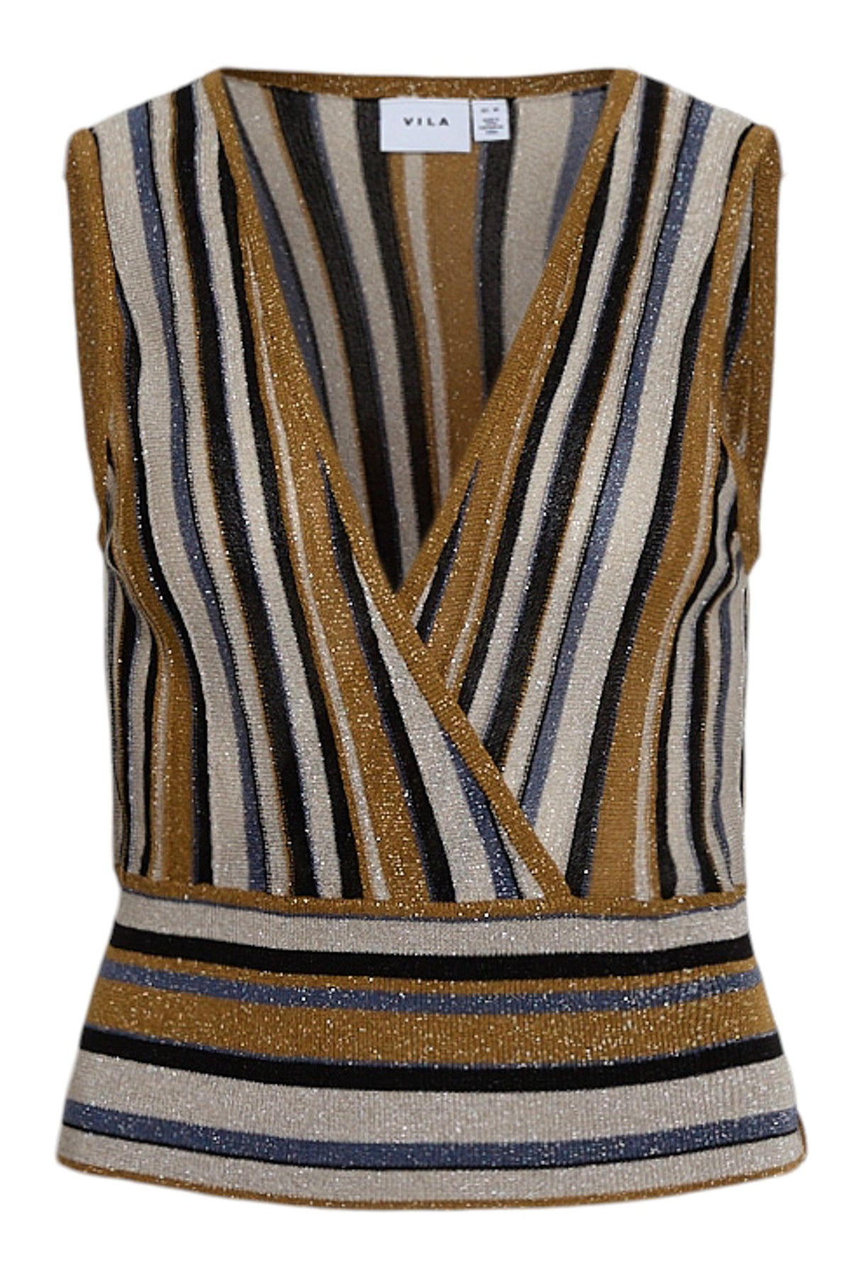 Saxy Glitter V-Neck Knit Top