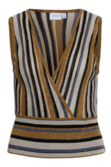 Saxy Glitter V-Neck Knit Top