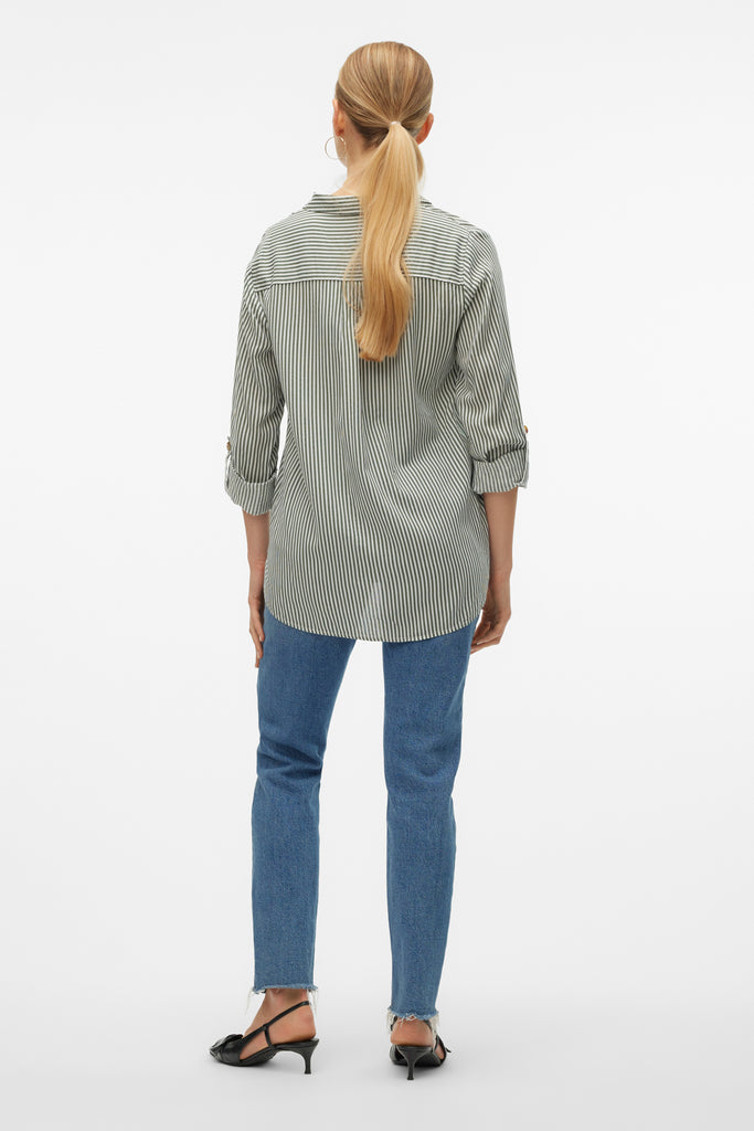 Bumpy Laurel Wreath & White Stripe Shirt