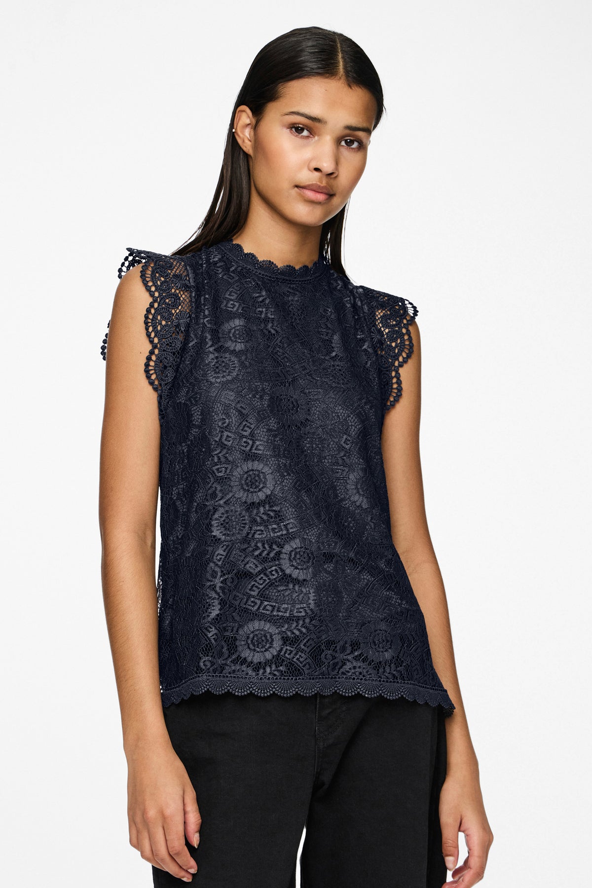 Colline Lace Navy Top