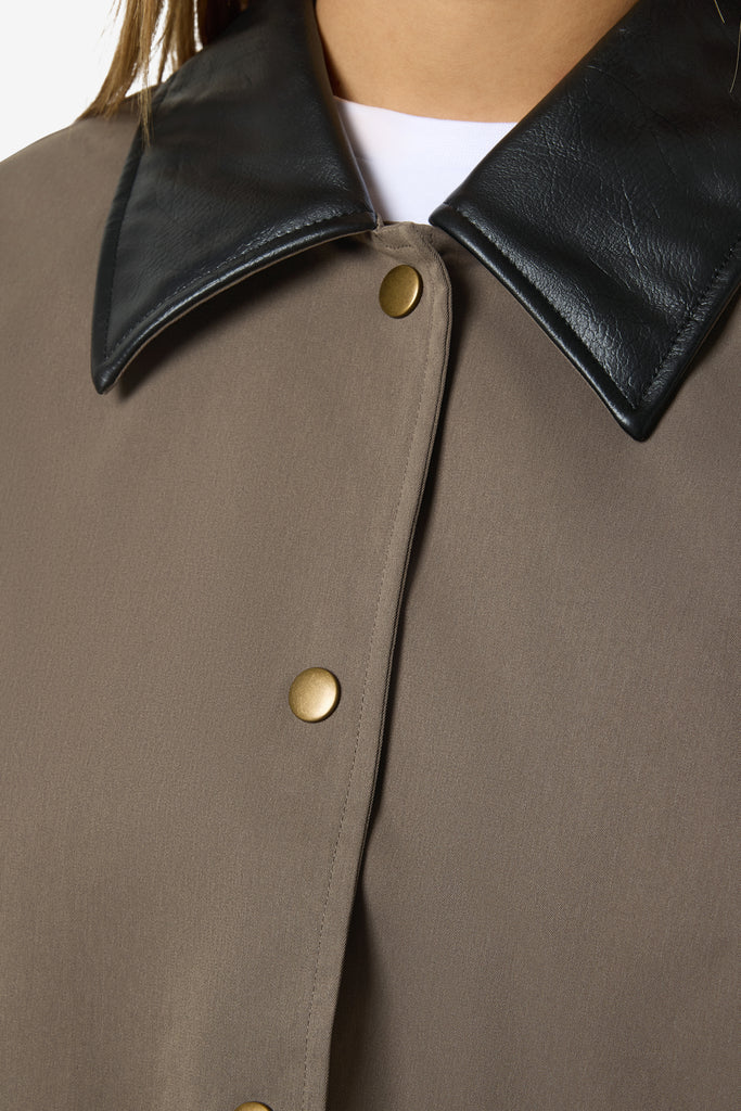 Nora Pu Collar Barn Jacket