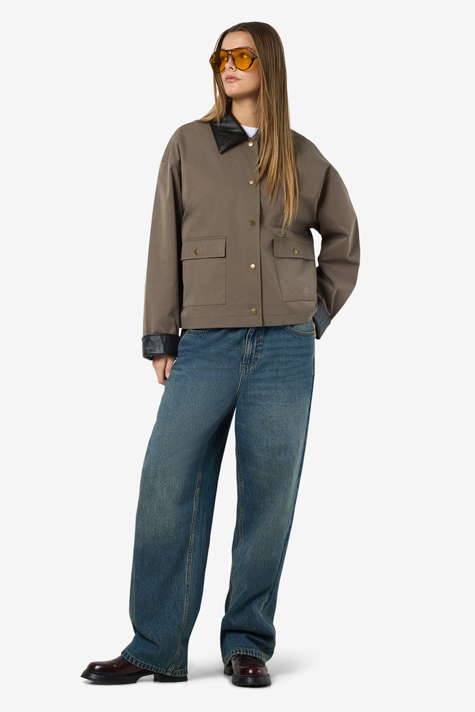 Nora Pu Collar Barn Jacket