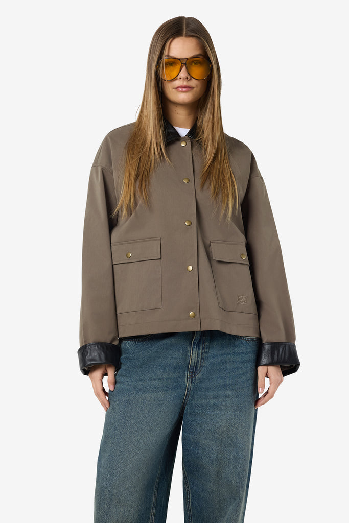 Nora Pu Collar Barn Jacket