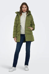 Lina Green Puffer Hooded Coat