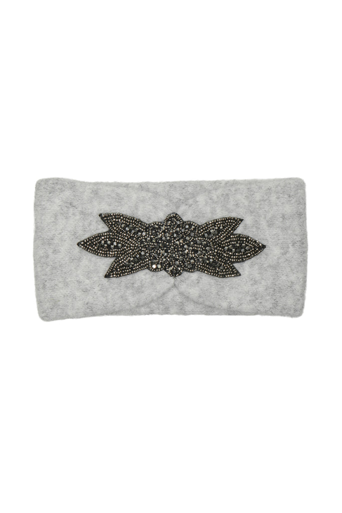 Rio Beaded Light Grey Headband