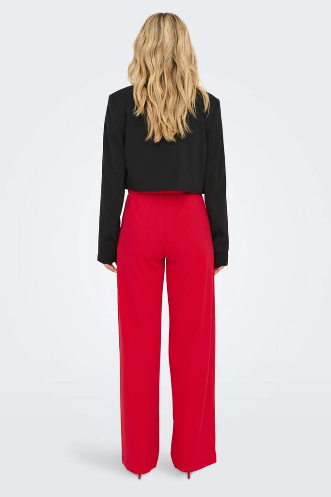 Geggo Long Red Button Trousers