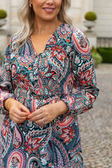 Noval Life Long Sleeve Paisley Dress