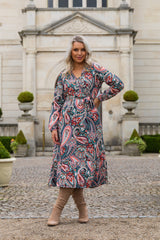 Noval Life Long Sleeve Paisley Dress